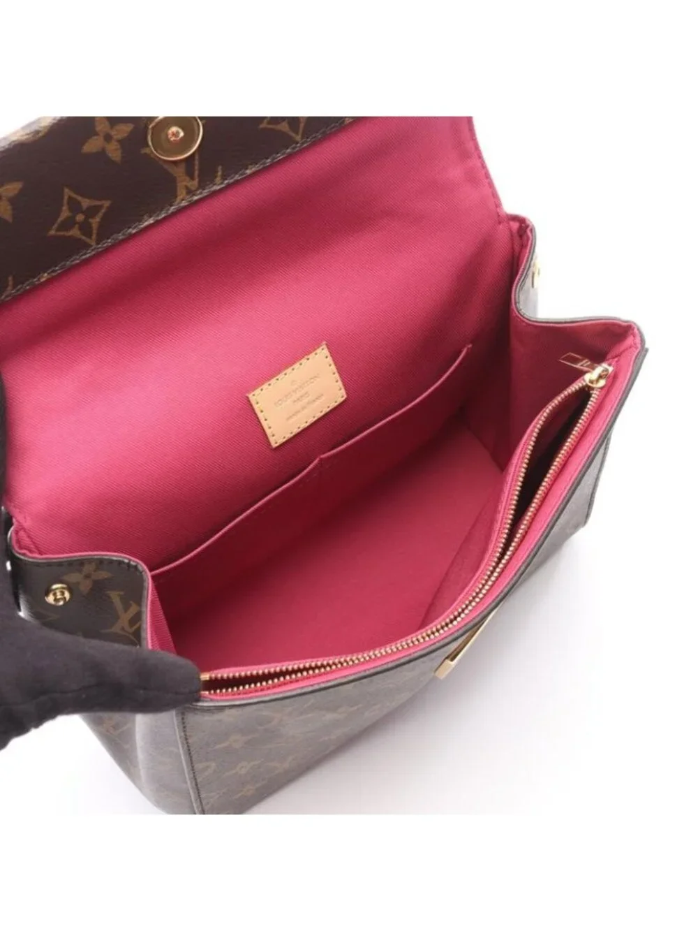 ★SOLD★ Louis Vuitton Handbag Cluny BB 2-Way Rose Canvas Leather - Picture 3 of 12